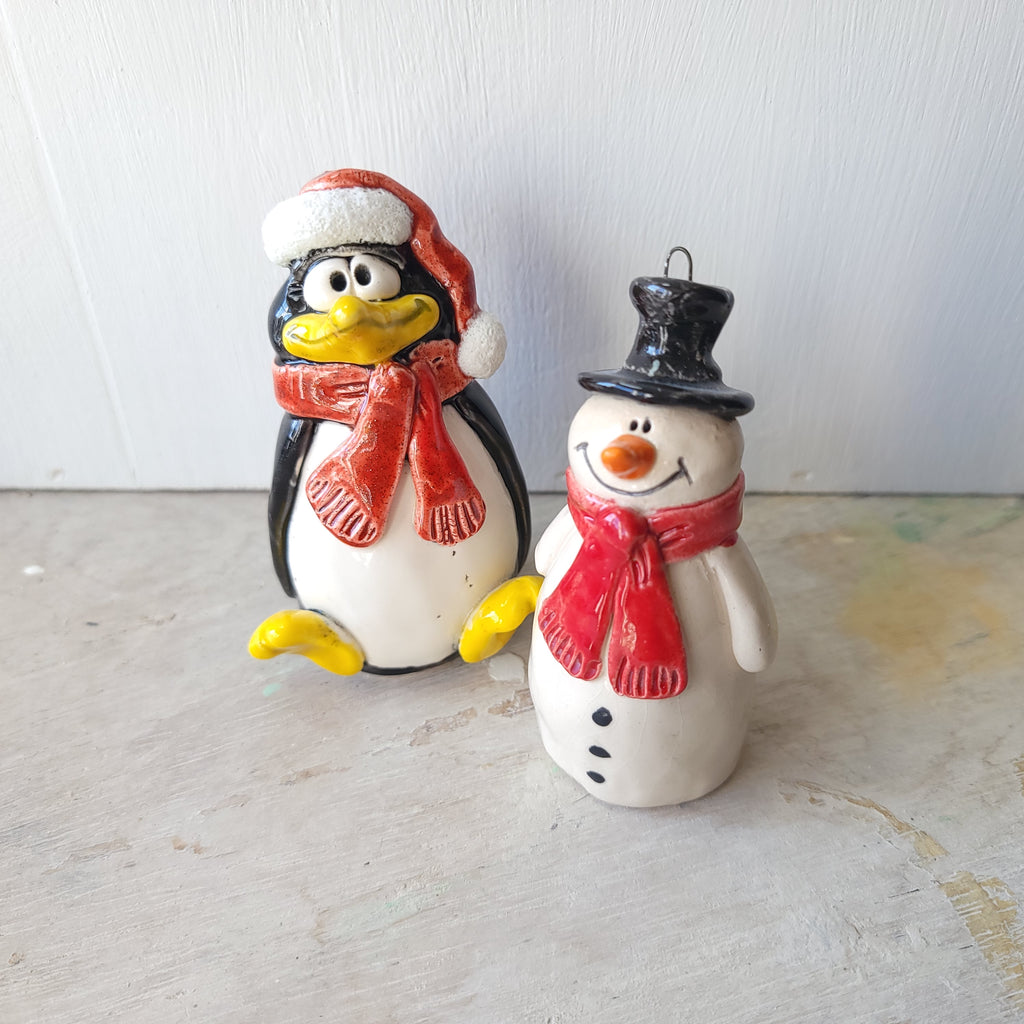 Snowman and penguin