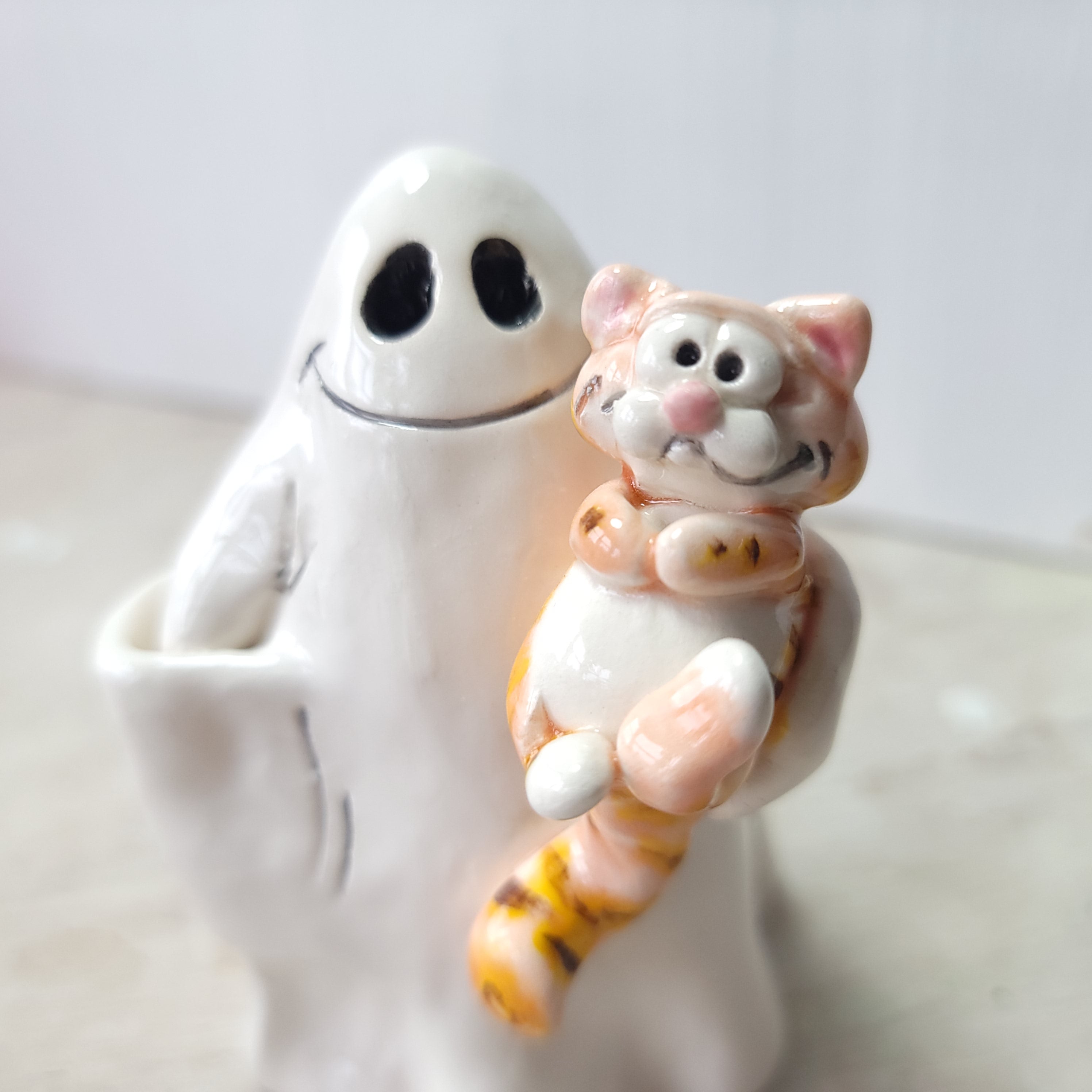 Ghost and ginger cat