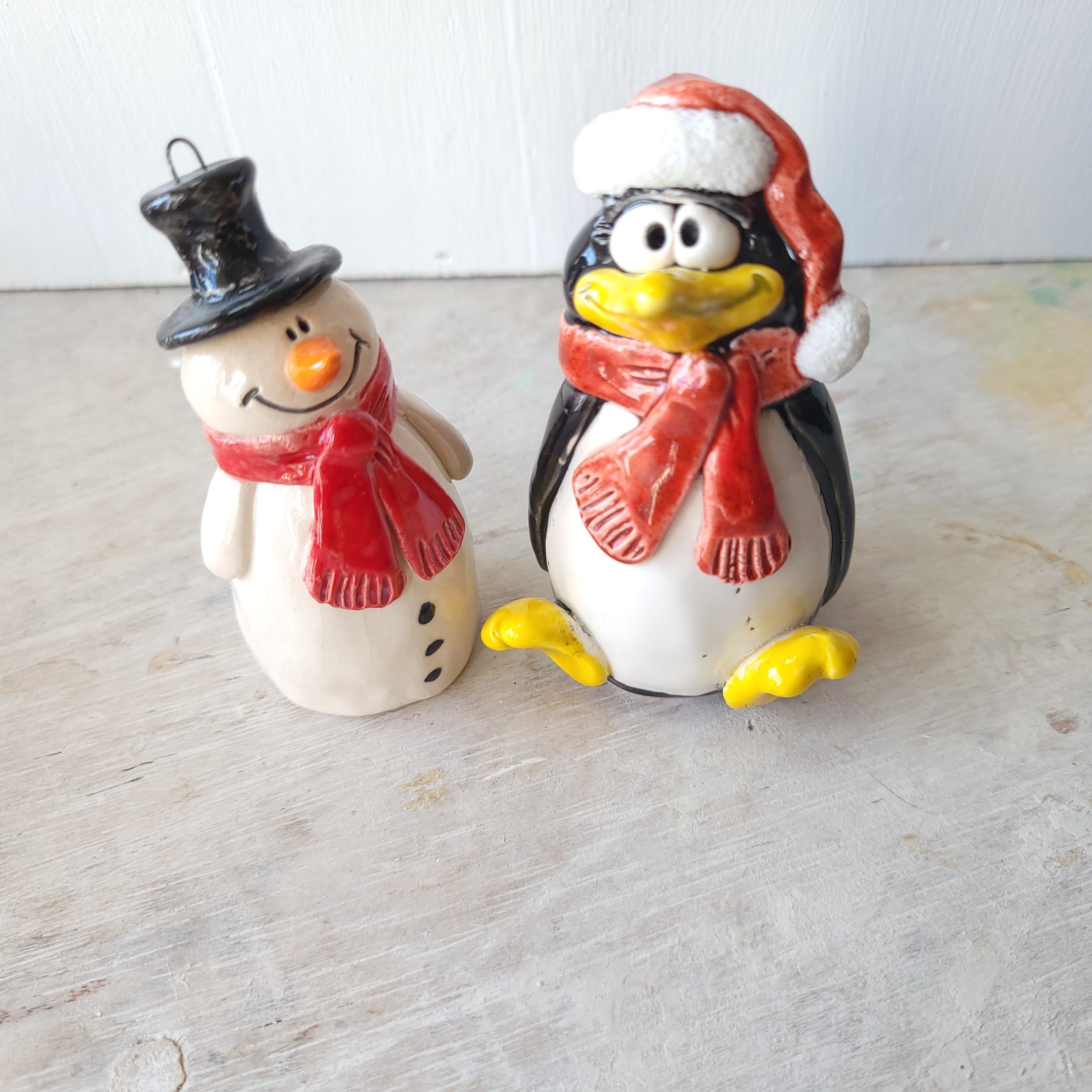 Snowman and penguin