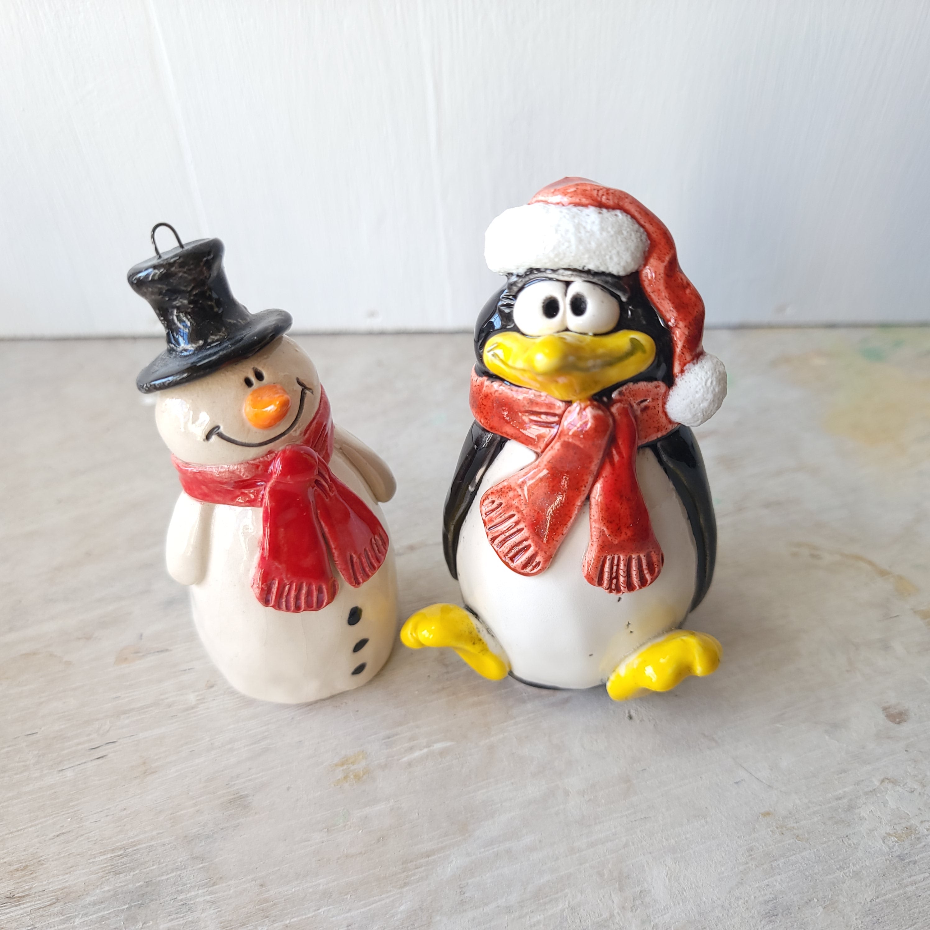 Snowman and penguin