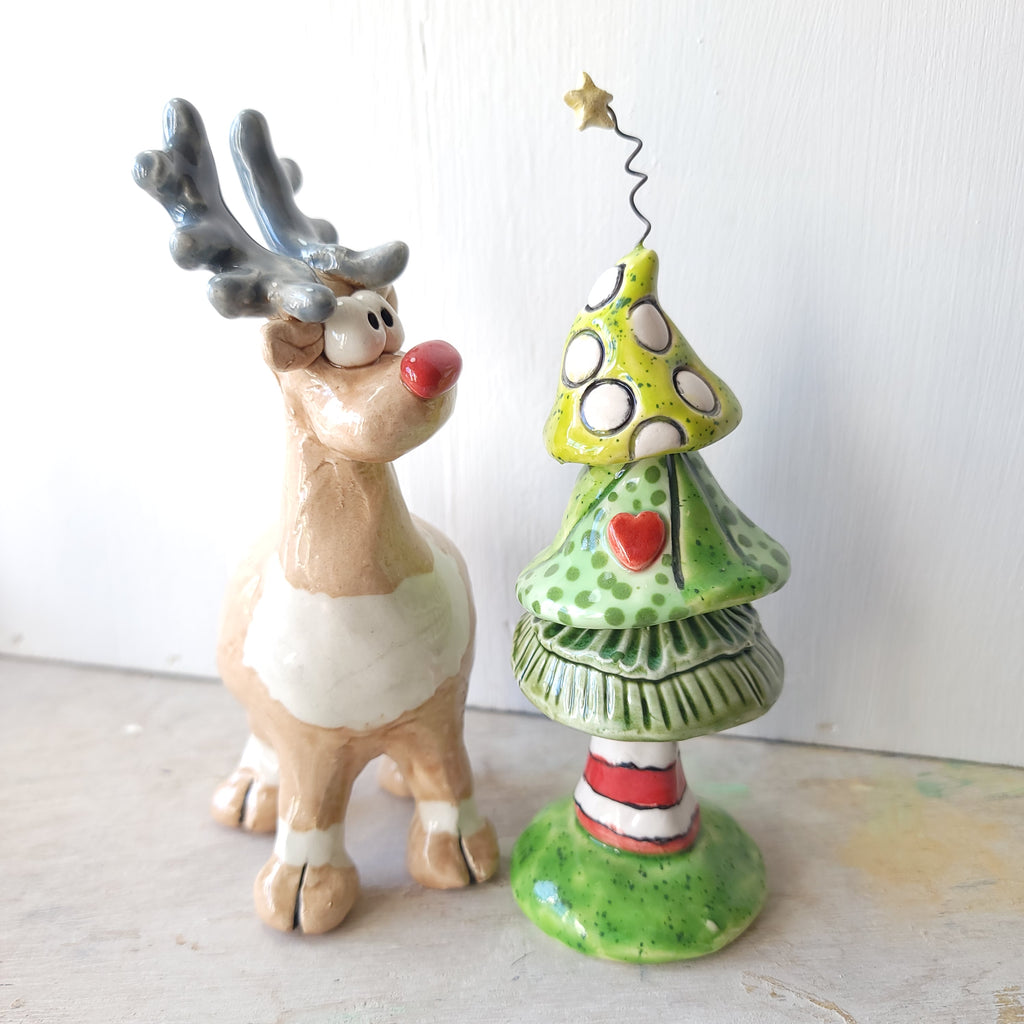 Christmas tree and reindeer