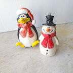Snowman and penguin