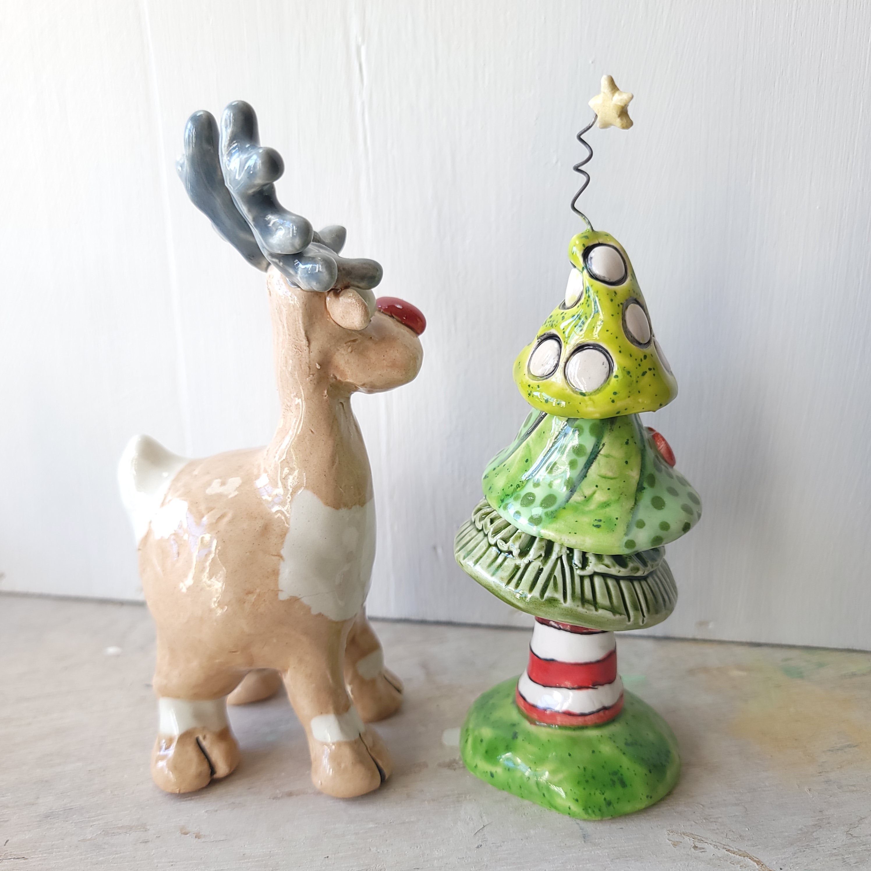 Christmas tree and reindeer