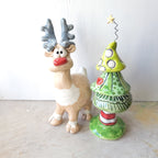 Christmas tree and reindeer