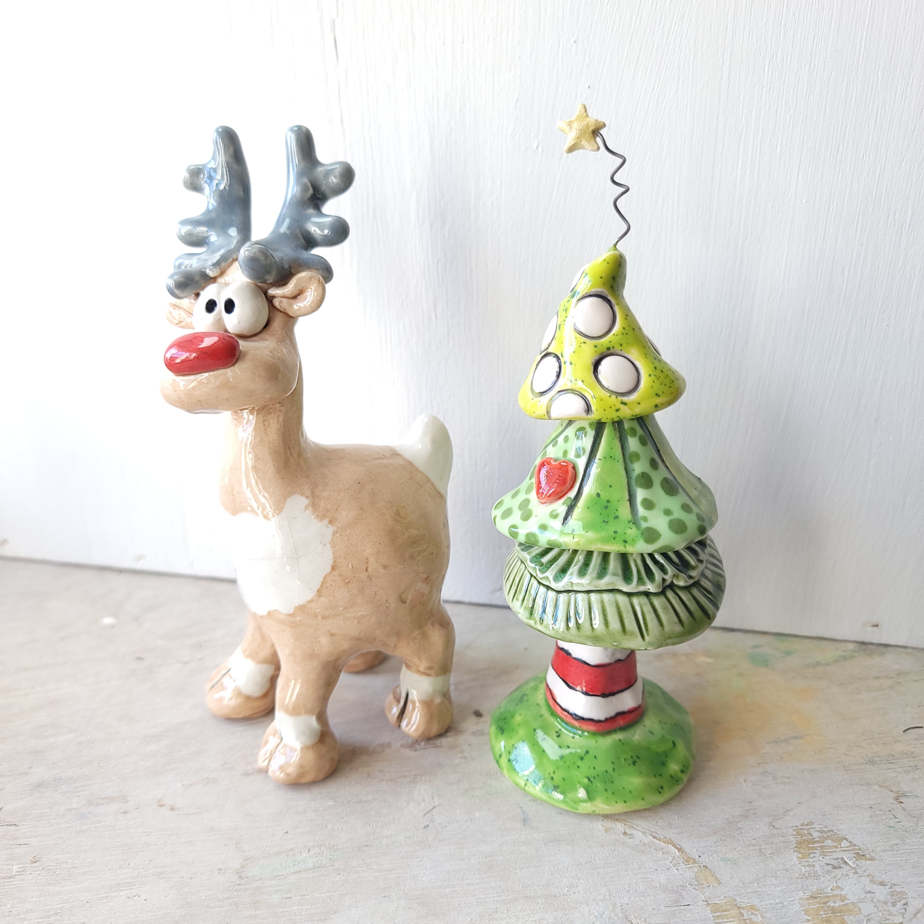 Christmas tree and reindeer