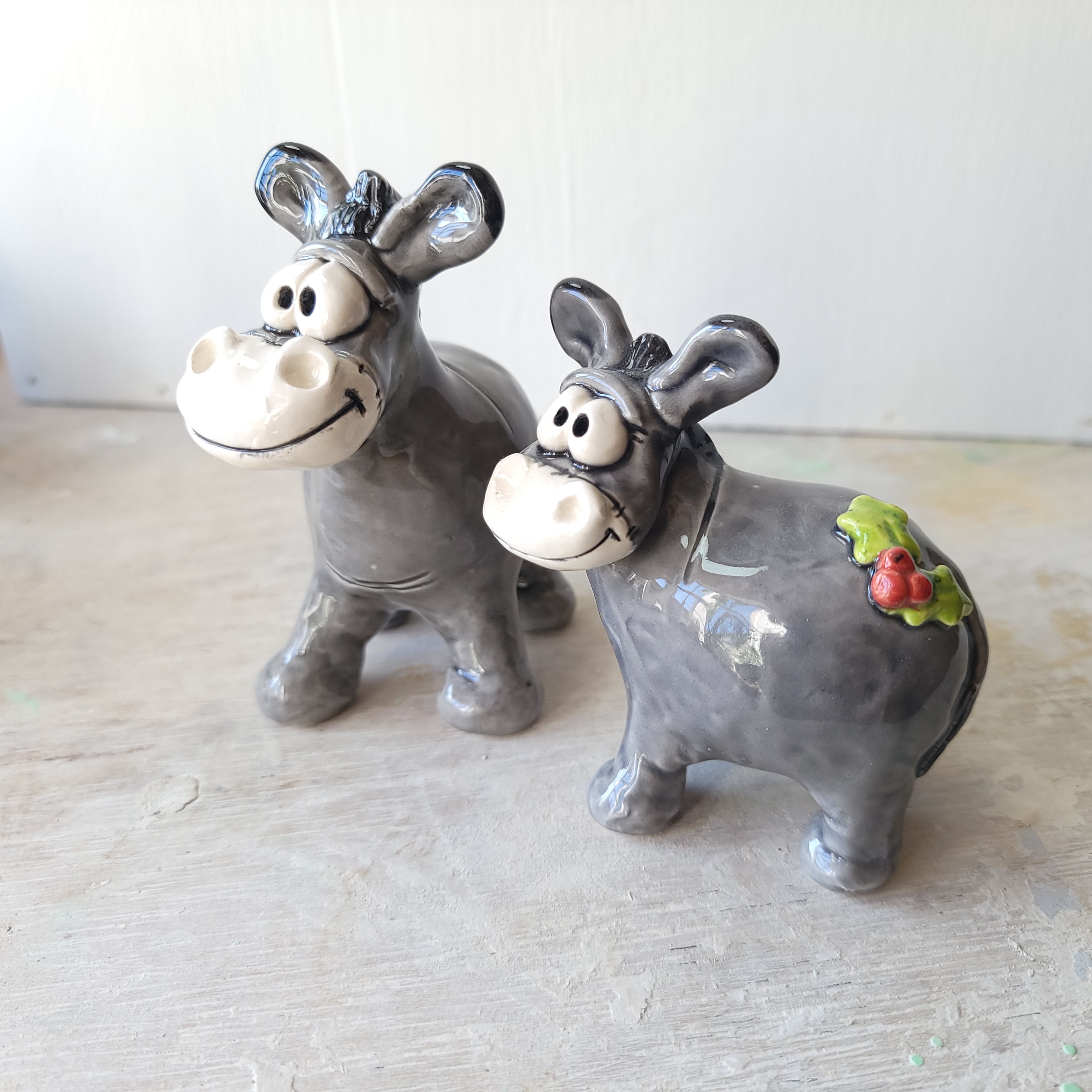 Two donkeys