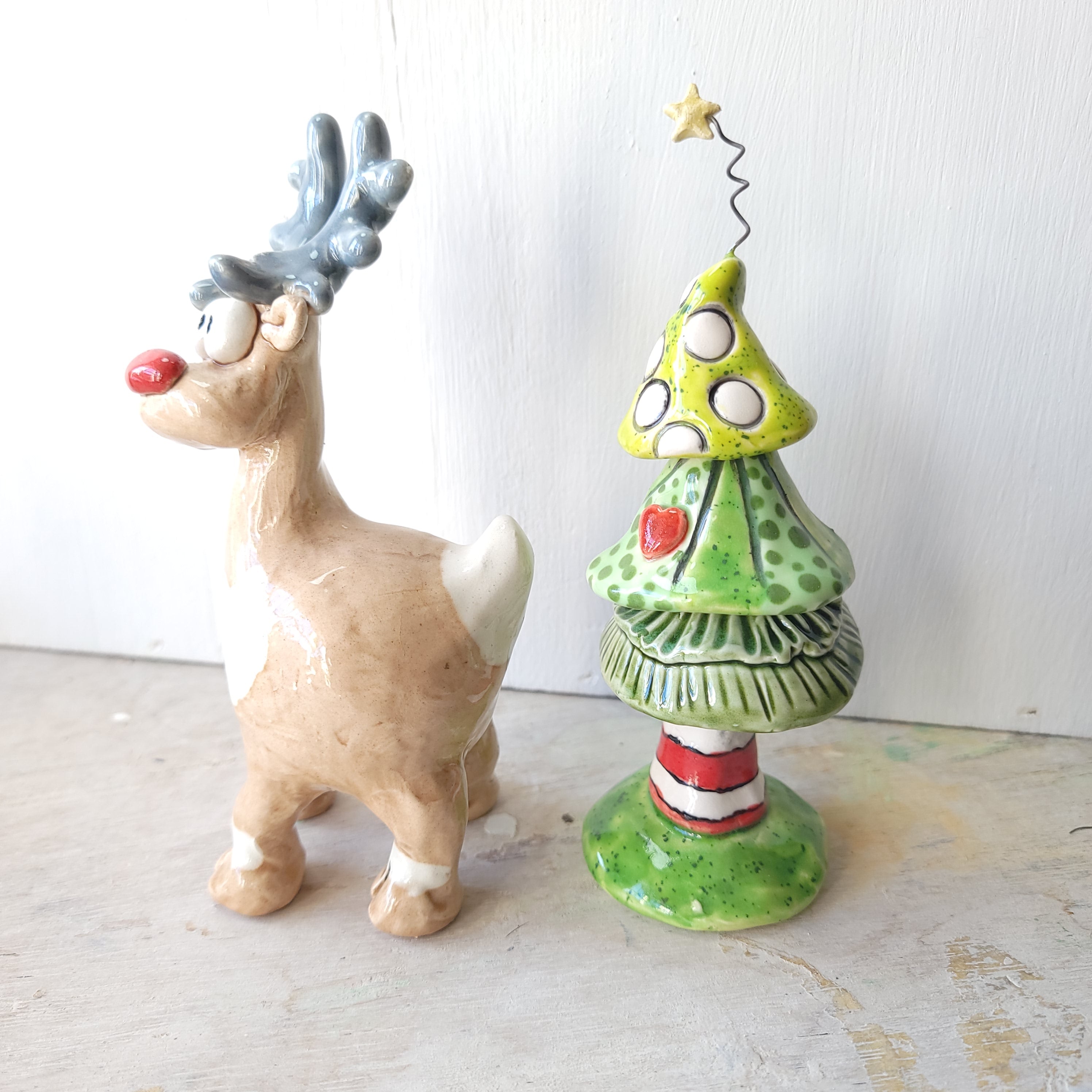 Christmas tree and reindeer