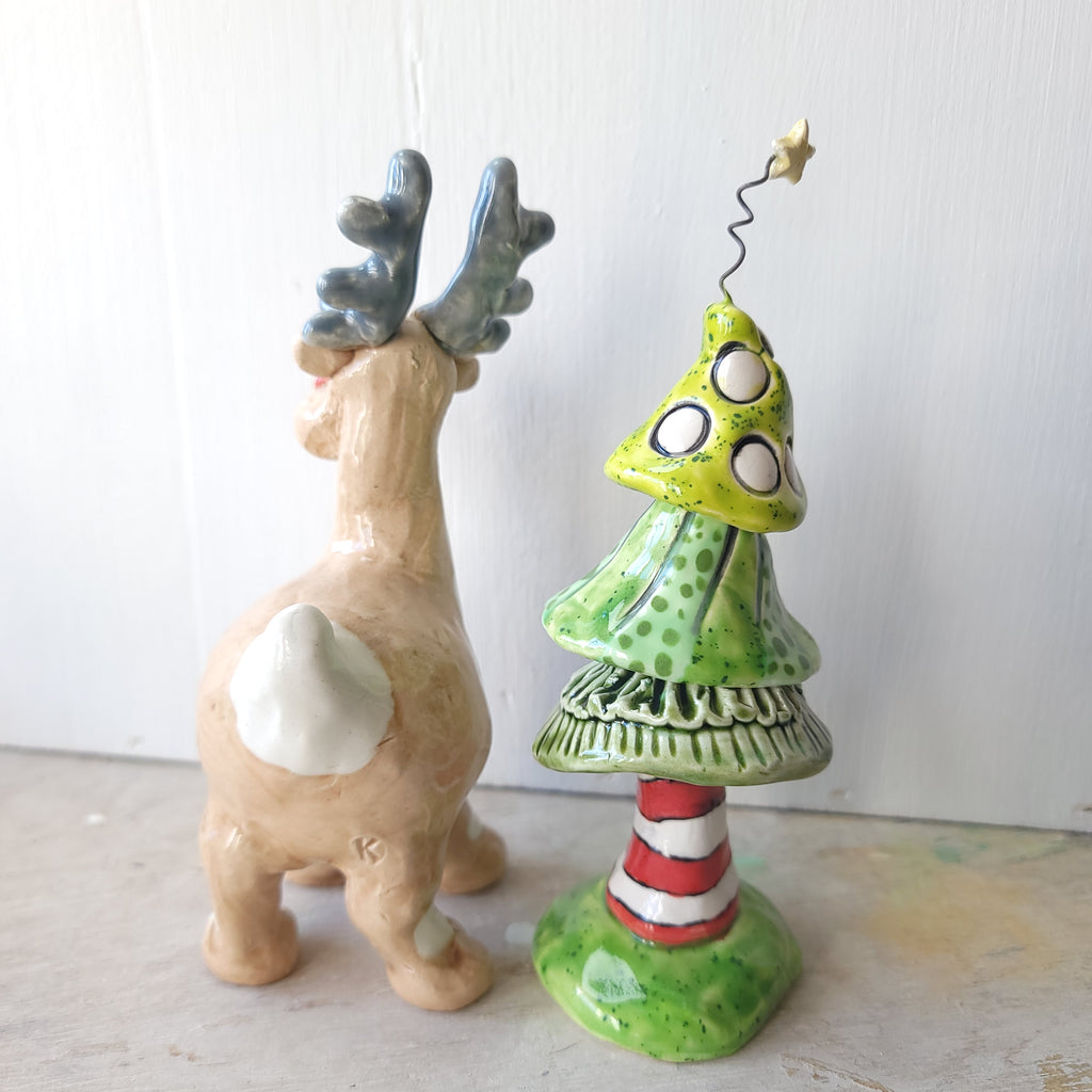 Christmas tree and reindeer