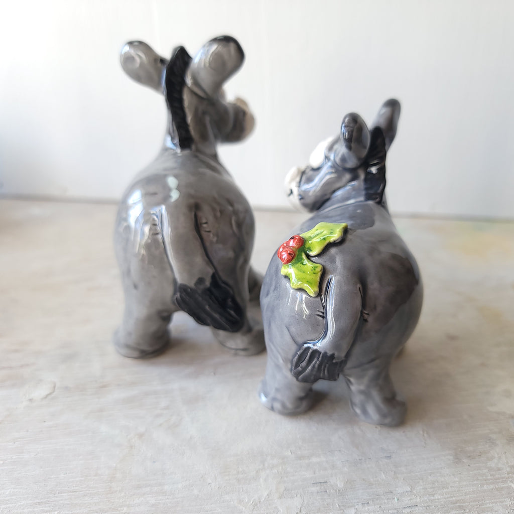 Two donkeys