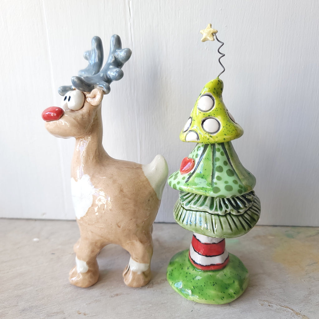 Christmas tree and reindeer