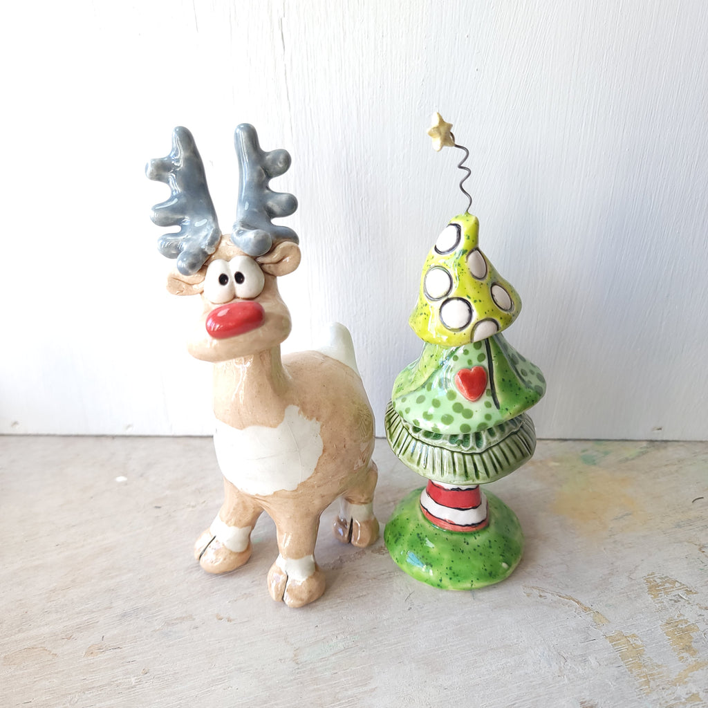 Christmas tree and reindeer