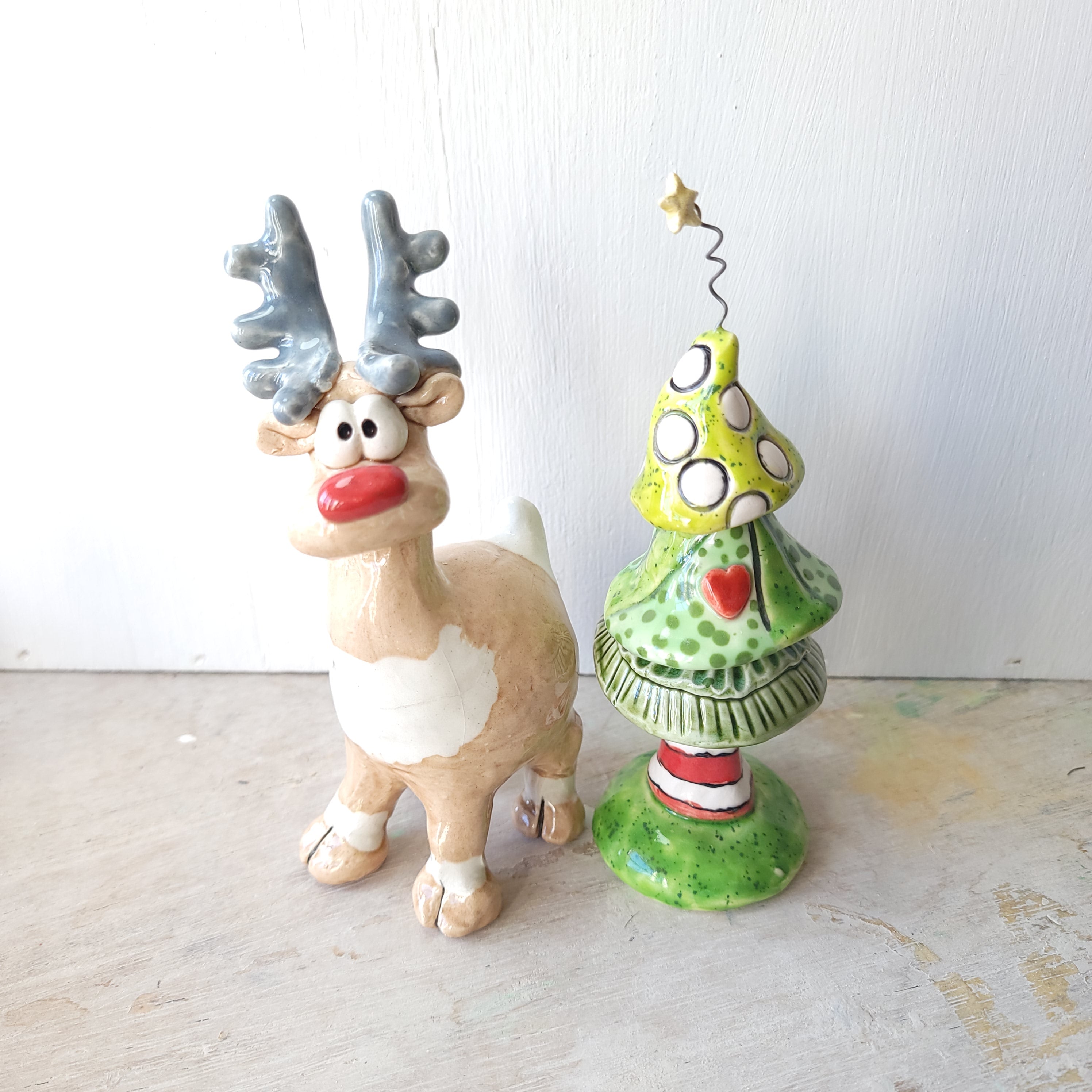 Christmas tree and reindeer